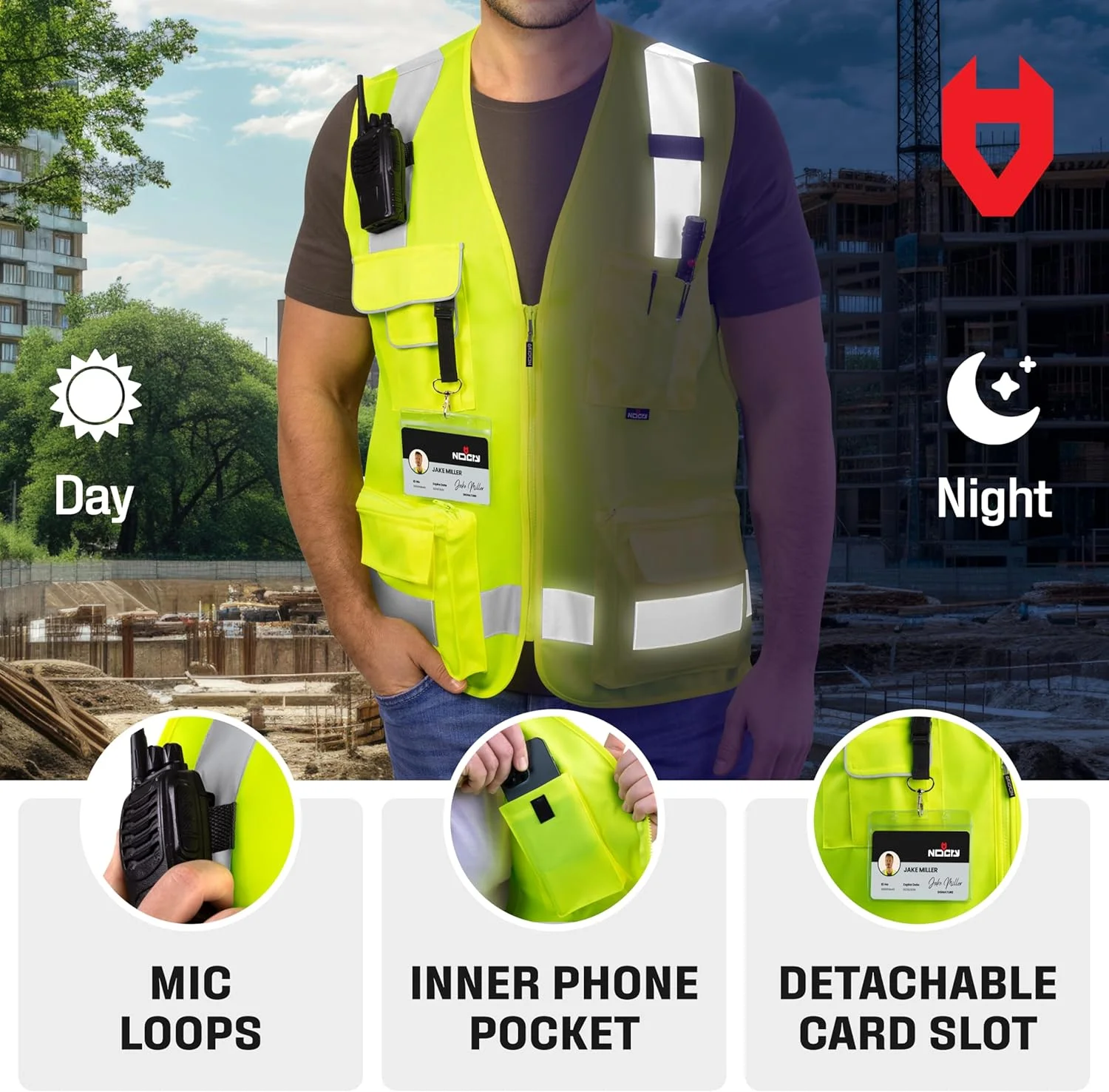 جلیقه ایمنی بازتابنده نور نوکرای