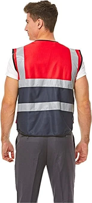 جلیقه ایمنی امپریال دزل، دو رنگ، مقاوم با زیپ، مدل اجرایی پارچه ای HD، وزن 120 گرم، دارای جیب و نوار بازتابنده