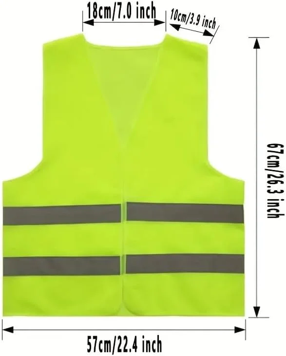 جلیقه شبرنگ لباس کار، جلیقه ایمنی با دید بالا برای هشدار در روز و شب، لباس ایمنی ساخت و ساز ترافیکی