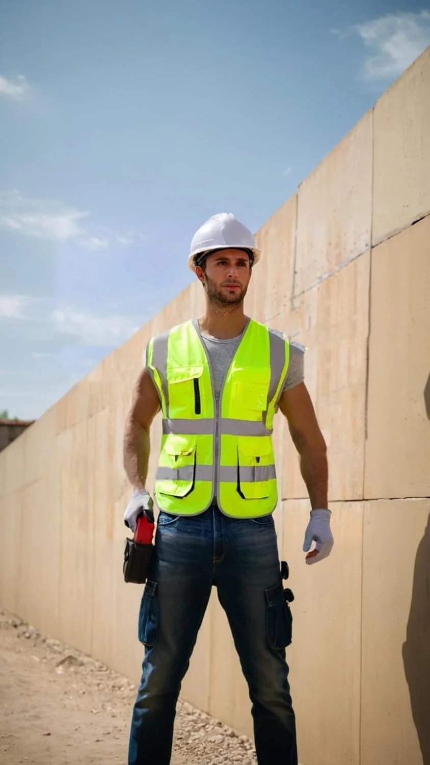 جلیقه ایمنی بازتابنده با جیب های متعدد برای دید در روز و شب، لباس کار ایمنی برای ساخت و ساز، موتورسواری، دوچرخه سواری و موارد دیگر (1 عدد، XL)