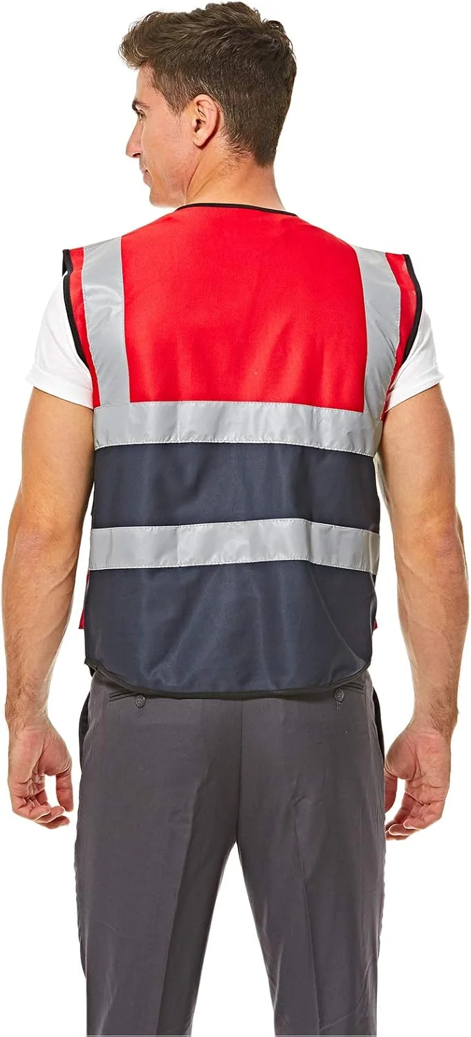 جلیقه ایمنی دو رنگ زیپ دار Empiral Dazzle - قرمز