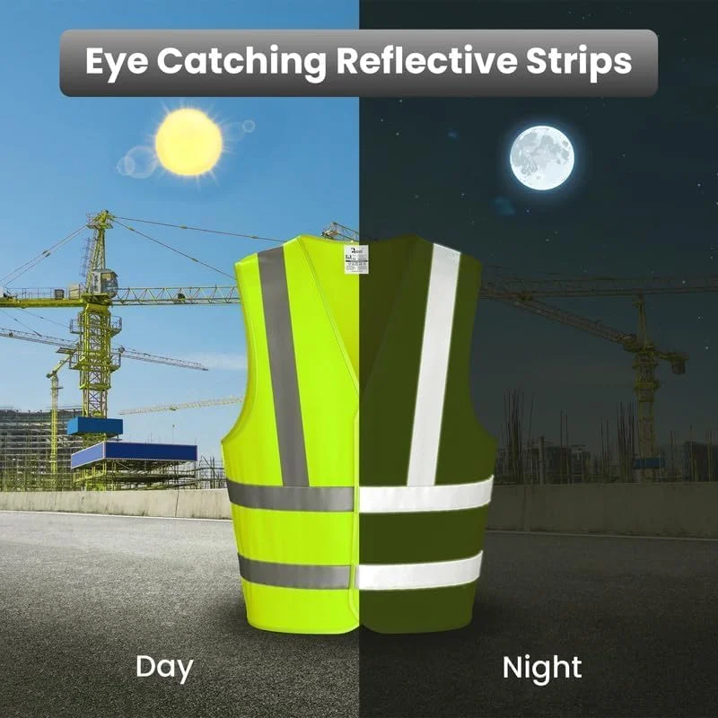 جلیقه ایمنی جلیقه بازتابنده جلیقه قابل تنظیم تجهیزات بازتابنده جلیقه ایمنی کمربند کمری جلیقه ایمنی الاستیک برای پیاده روی در فضای باز، دوچرخه سواری، قدم زدن، موتور سواری و دویدن، سبز، L