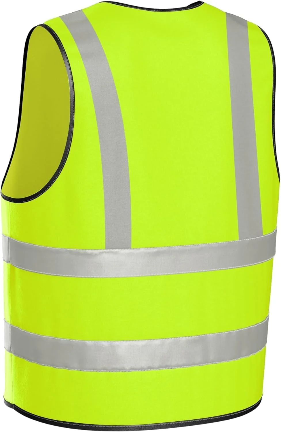 جلیقه ایمنی جلیقه بازتابنده جلیقه قابل تنظیم تجهیزات بازتابنده جلیقه ایمنی کمربند کمری جلیقه ایمنی الاستیک برای پیاده روی در فضای باز، دوچرخه سواری، قدم زدن، موتور سواری و دویدن، سبز، L