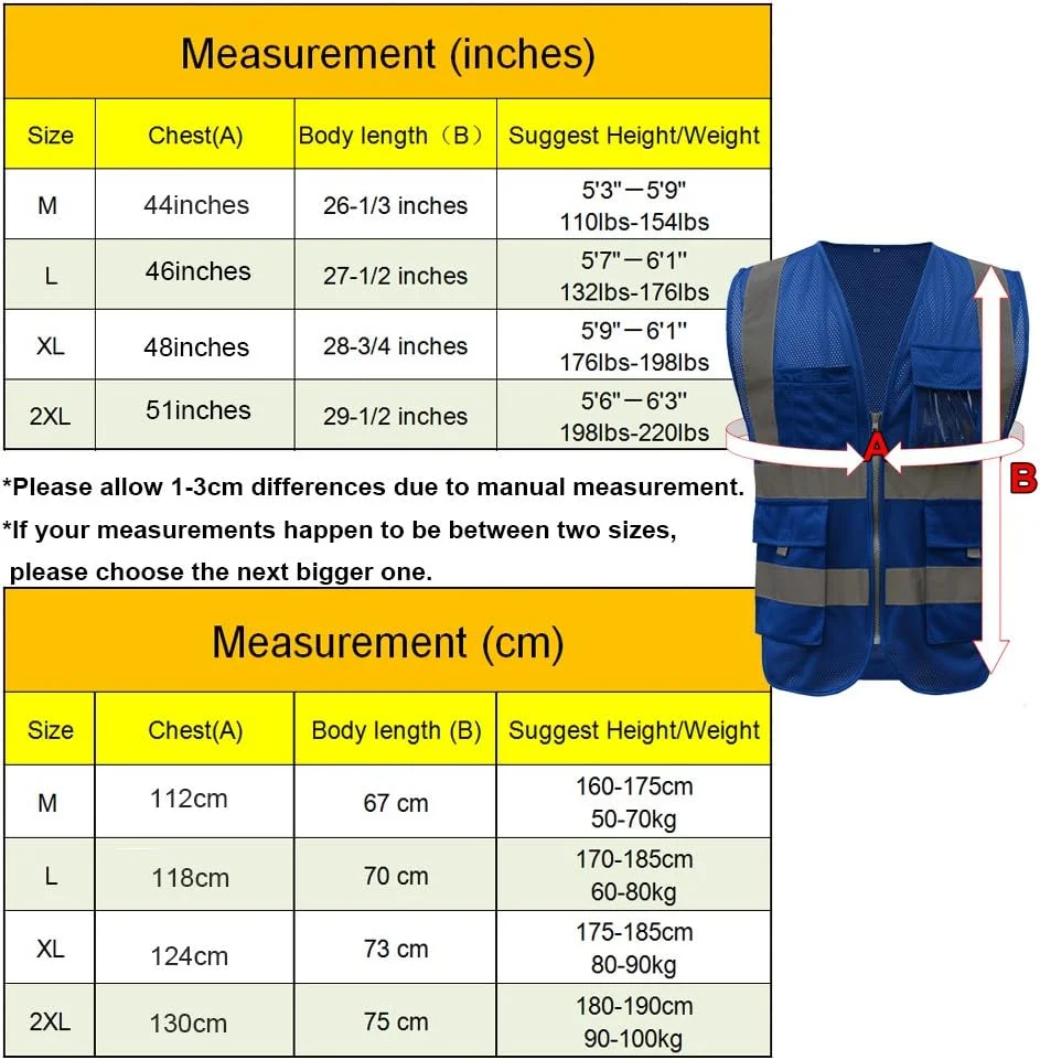 High visibility mesh reflective safety vest with zipper and pockets | construction reflective vest jacket |