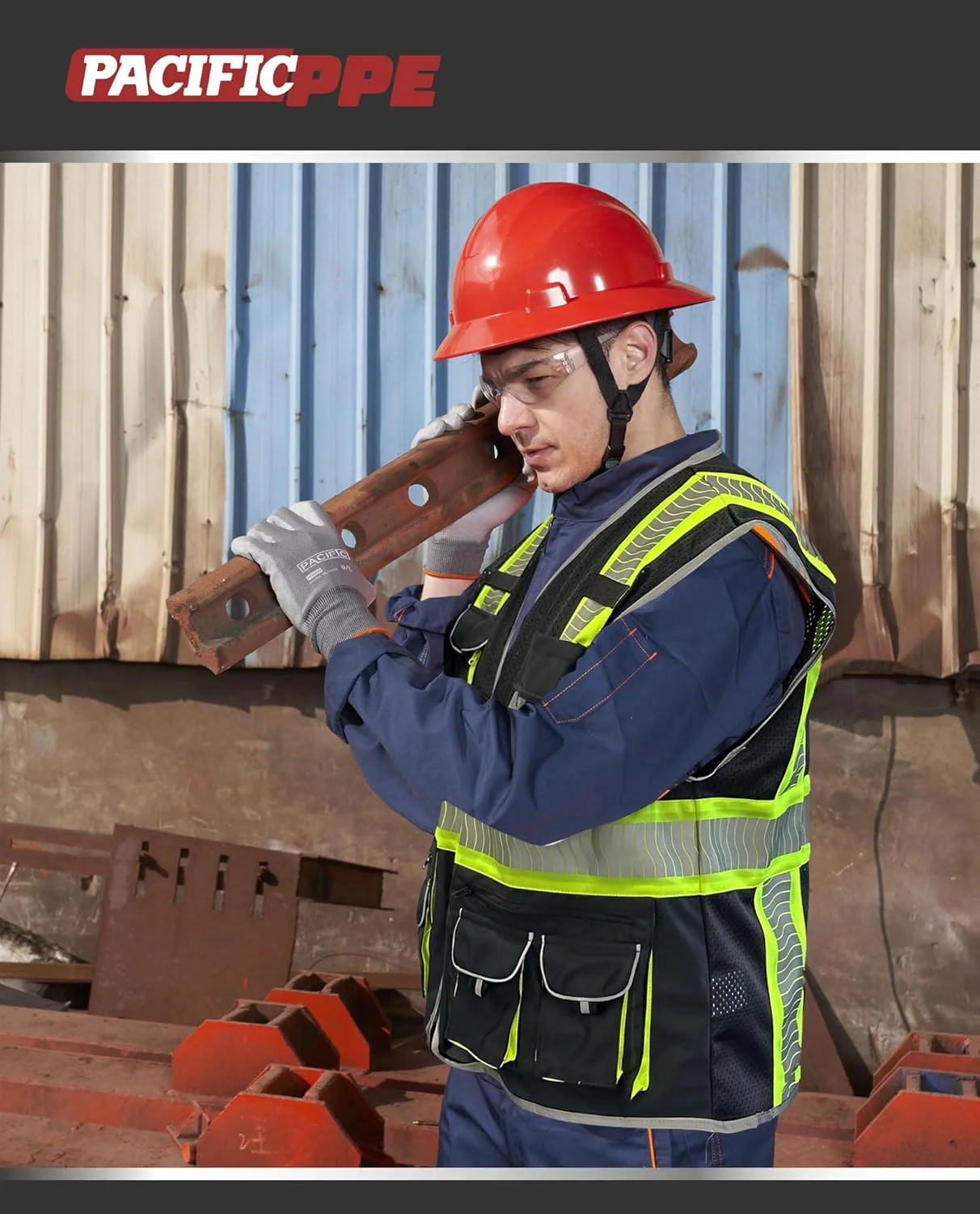 جلیقه ایمنی مردانه و زنانه PACIFIC PPE مدل Pcv205 (تک عددی)