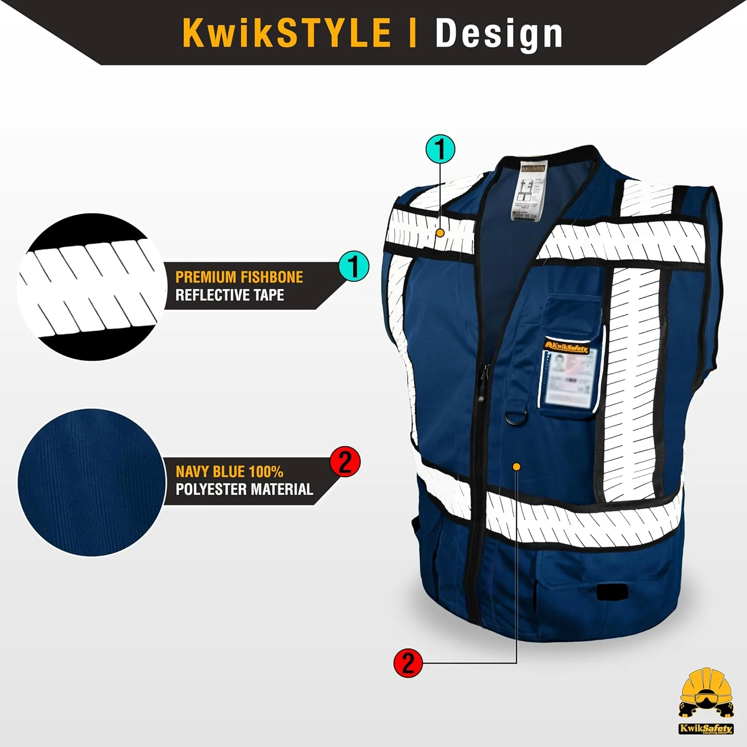 جلیقه ایمنی بزرگسال KwikSafety مدل Kwiksafety (بسته 1 عددی)