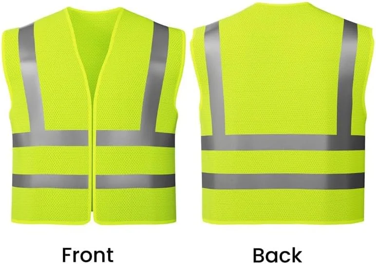 جلیقه ایمنی بازتابنده دید بالا Remart با جنس توری تنفسی، جلیقه ایمنی سنگین