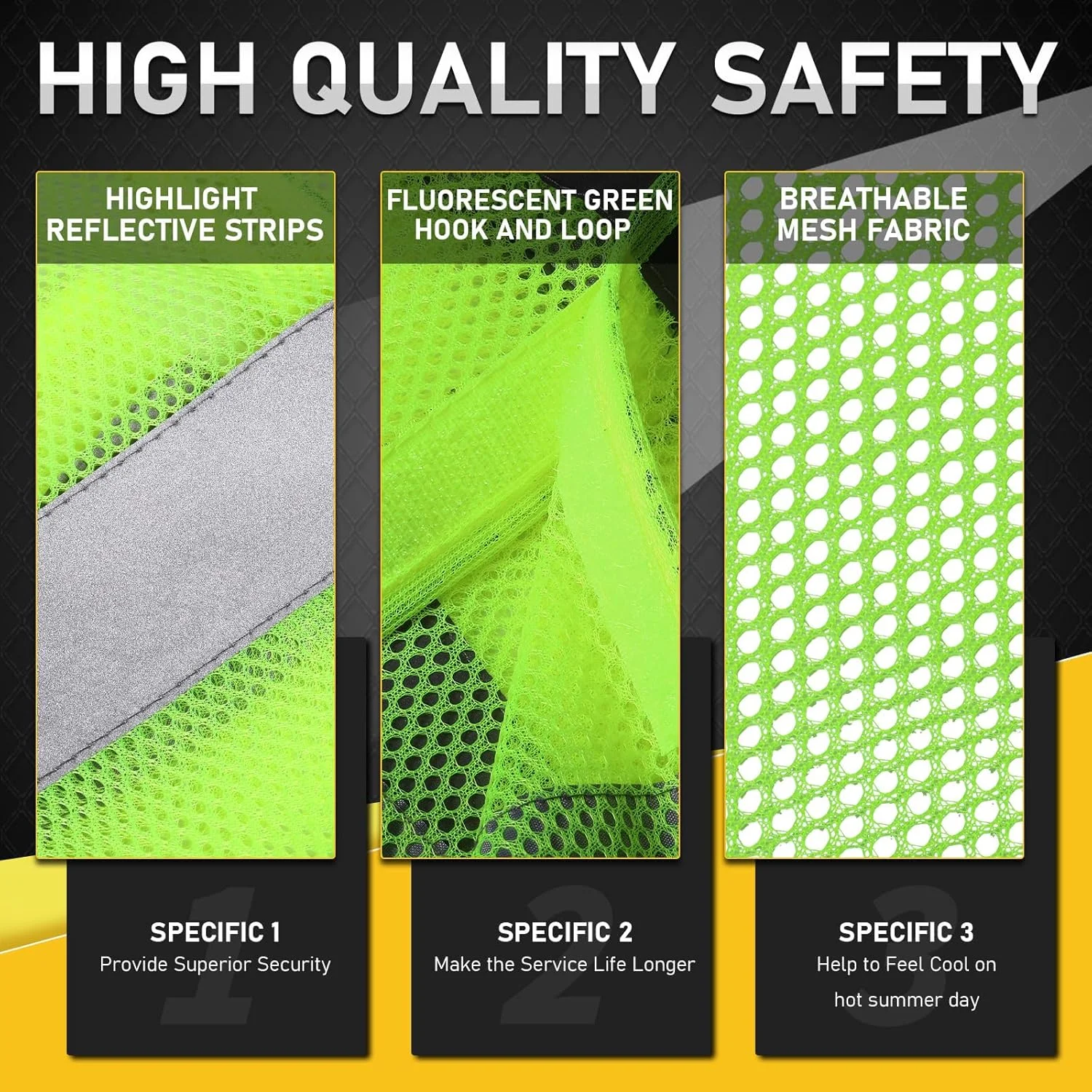 بسته 30 عددی جلیقه دید بالا Unittype، جلیقه ایمنی بازتابنده، جلیقه توری دید بالا، سایز قابل تنظیم برای مردان و زنان، مناسب برای کارهای فضای باز