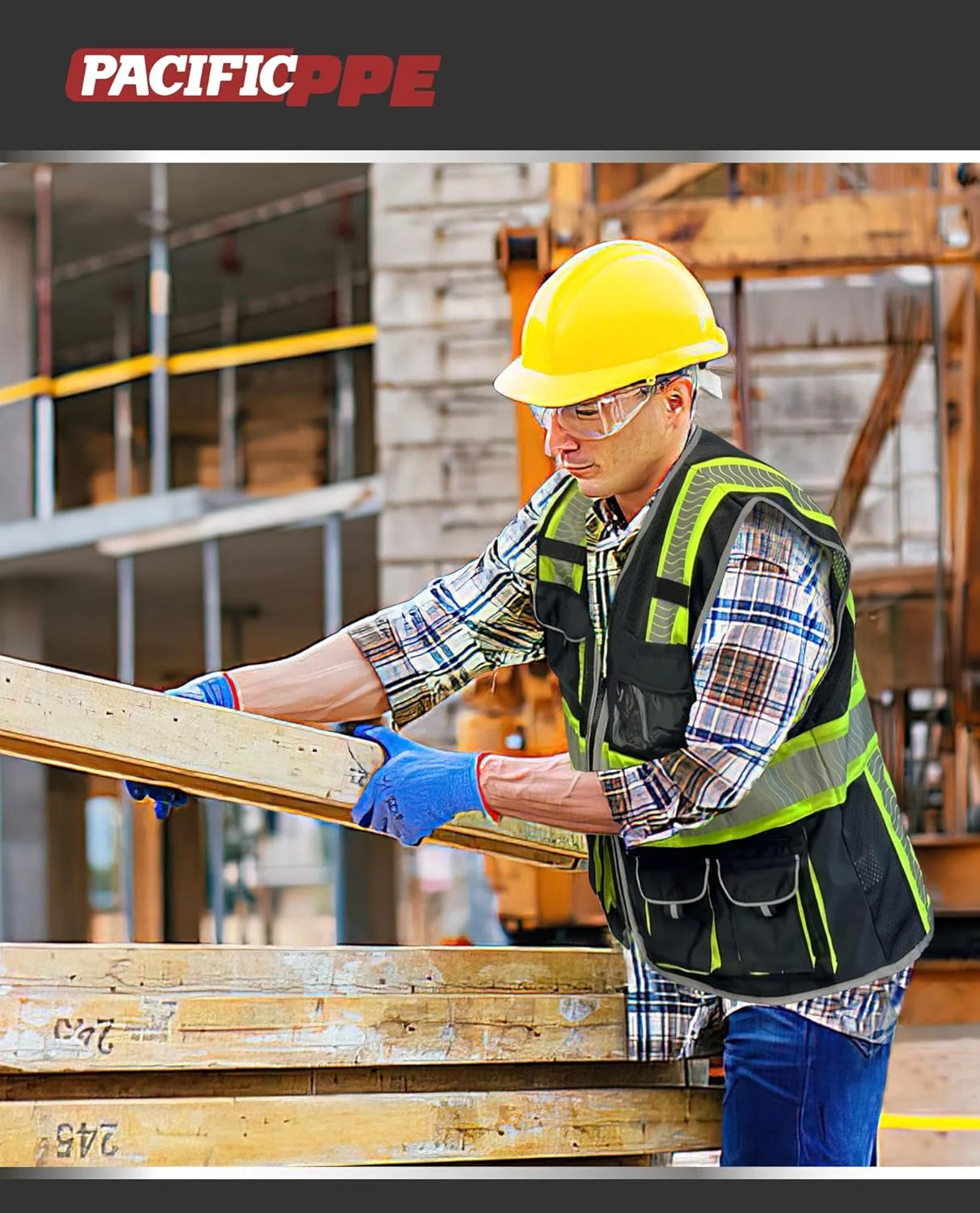 جلیقه ایمنی مردانه و زنانه PACIFIC PPE مدل Pcv205 (تک عددی)