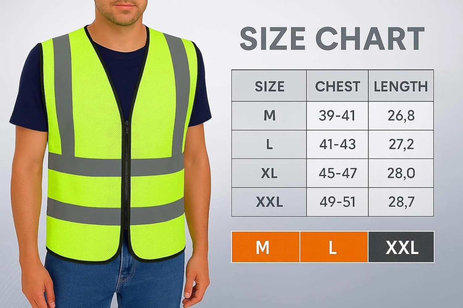 بسته 2 عددی جلیقه ایمنی دید بالا XXL، ژاکت توری بازتابنده با زیپ و بست صدف، مطابق با استاندارد، سبک و قابل تنفس برای ساخت و ساز، کار جاده، دوچرخه سواری، دویدن