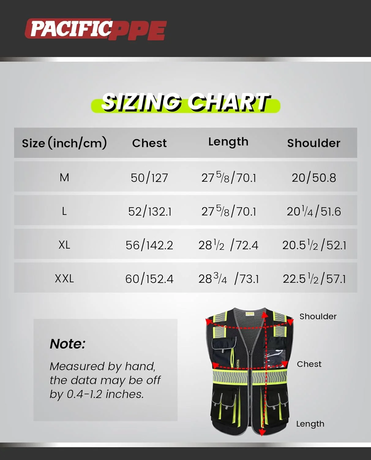 جلیقه ایمنی مردانه و زنانه PACIFIC PPE مدل Pcv205 (تک عددی)
