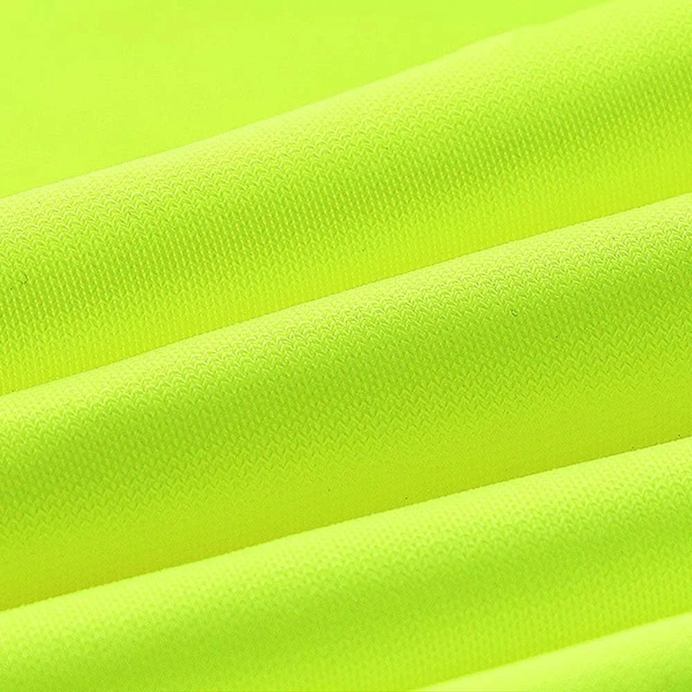 جلیقه ایمنی بازتابنده دید بالا، جلیقه های امنیتی جیب زیپی با آستر توری و تنفس پذیر (L)