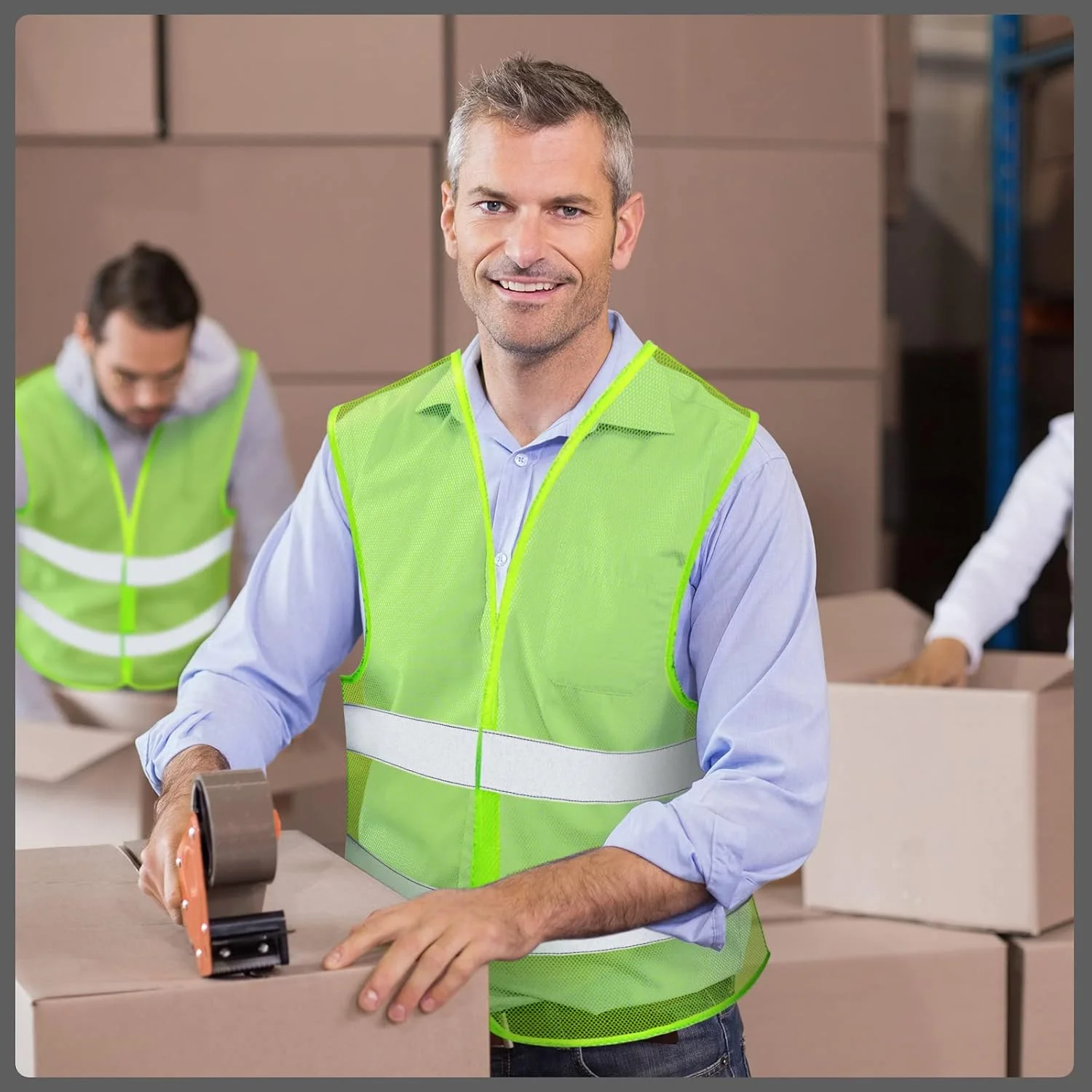 بسته 30 عددی جلیقه دید بالا Unittype، جلیقه ایمنی بازتابنده، جلیقه توری دید بالا، سایز قابل تنظیم برای مردان و زنان، مناسب برای کارهای فضای باز