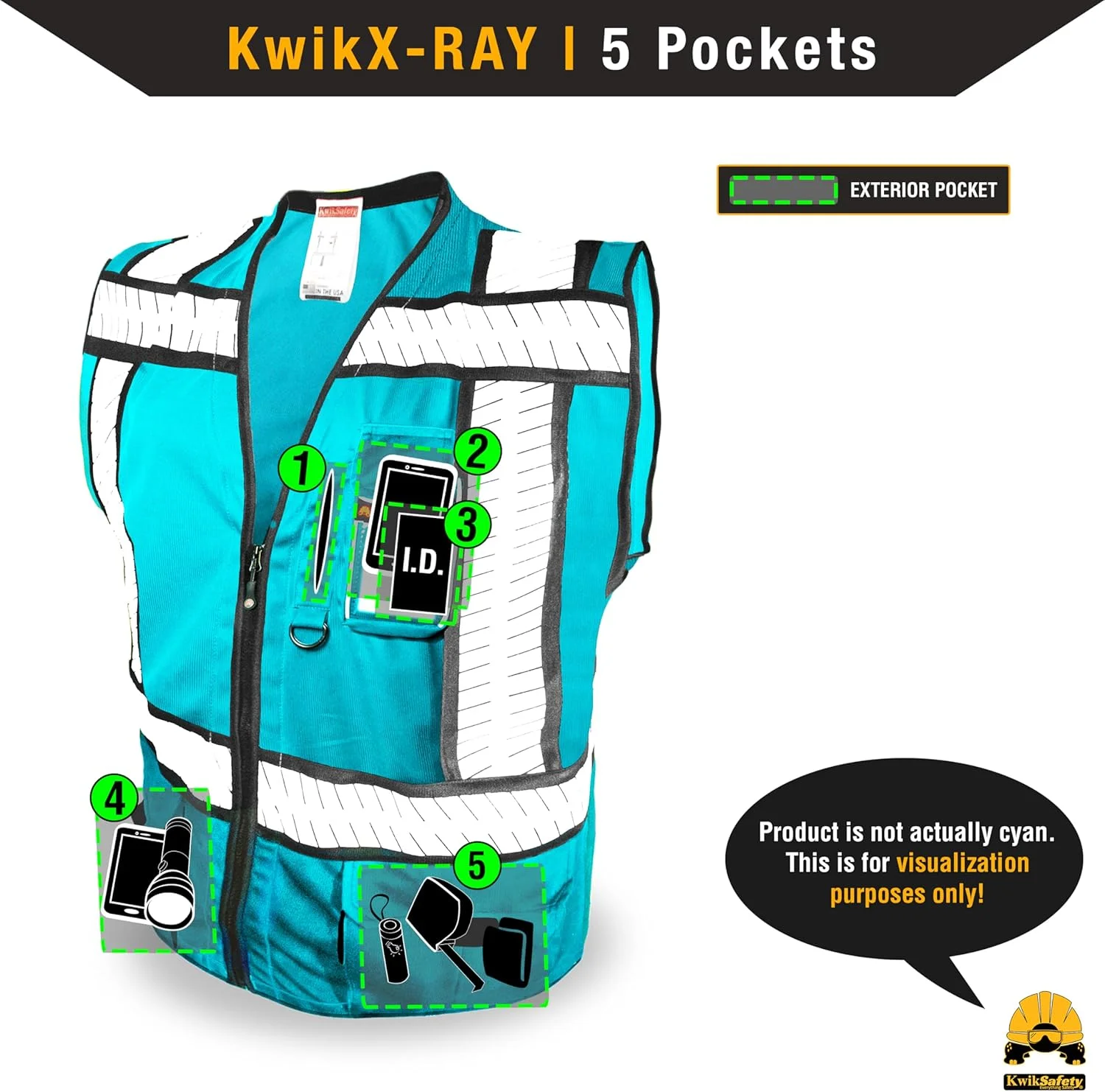 جلیقه ایمنی بزرگسال KwikSafety مدل Kwiksafety (بسته 1 عددی)