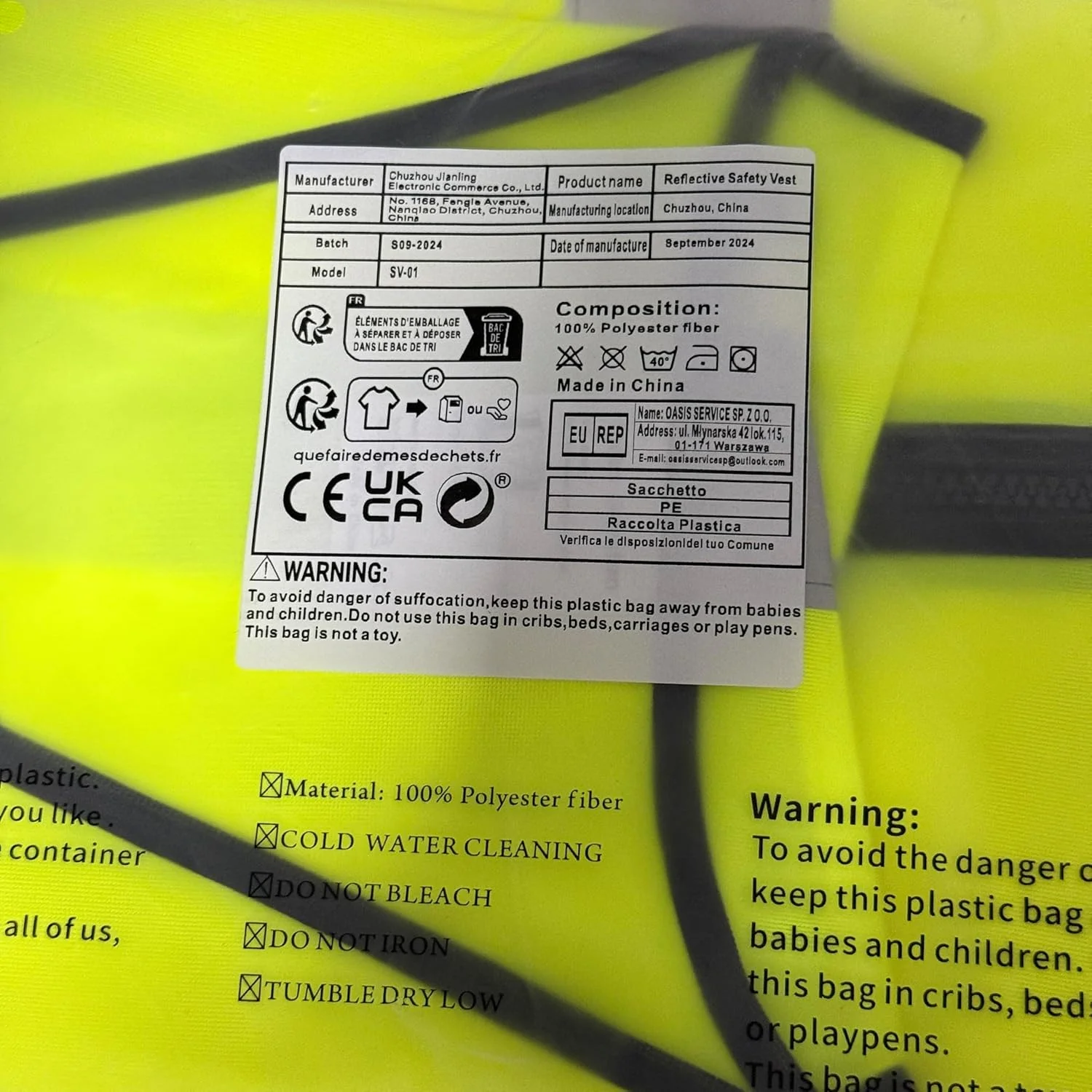 جلیقه ایمنی دید بالا سبز رنگ Akeivn مدل Unisex Regular Akeivn جلیقه ایمنی دید بالا سبز رنگ Akeivn مدل Unisex Regular Akeivn