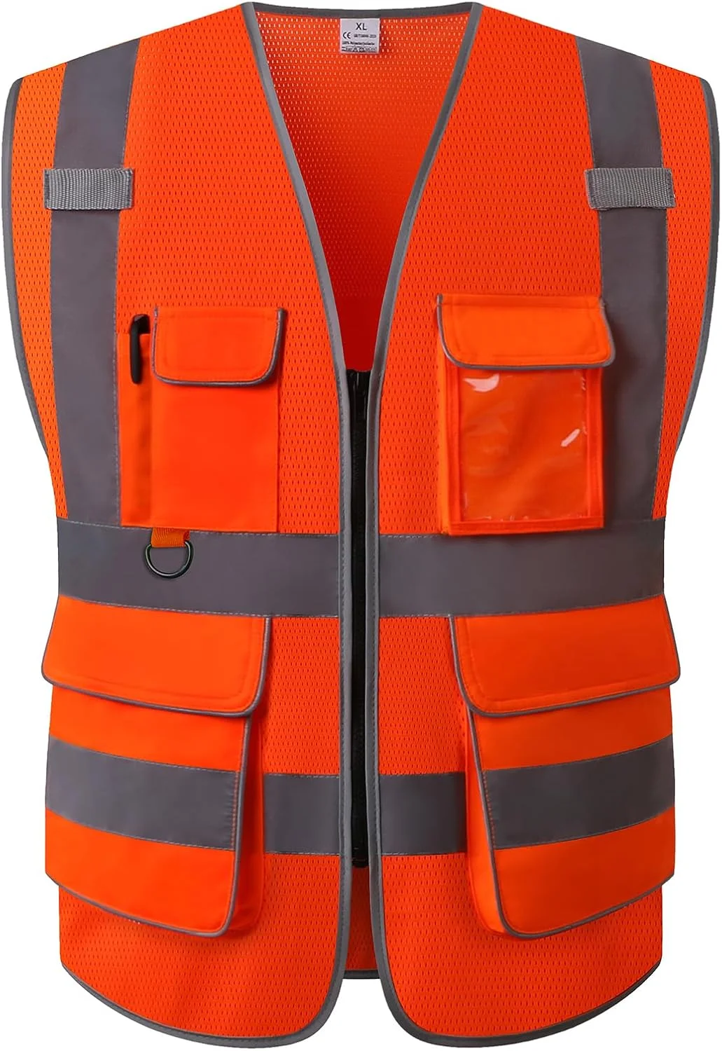 جلیقه ایمنی دید بالا LOHASPRO - جلیقه بازتابنده توری با جیب برای مردان و زنان - مطابق با استانداردهای ANSI/ISEA