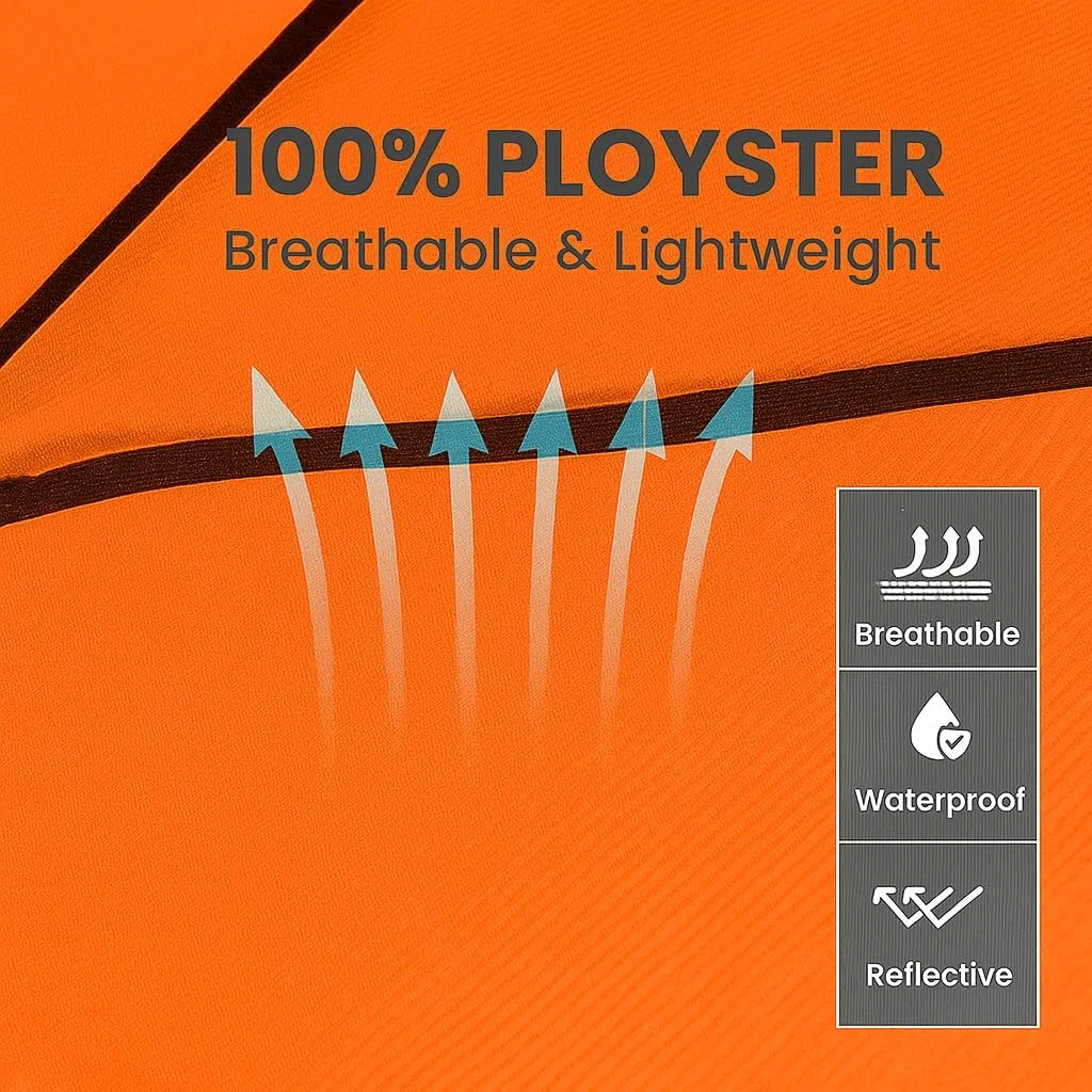 جلیقه ایمنی دید بالا - ژاکت توری بازتابنده با زیپ و بست صدف، مطابق با استاندارد، سبک وزن و تنفس پذیر برای ساخت و ساز، کار جاده، دوچرخه سواری، دویدن