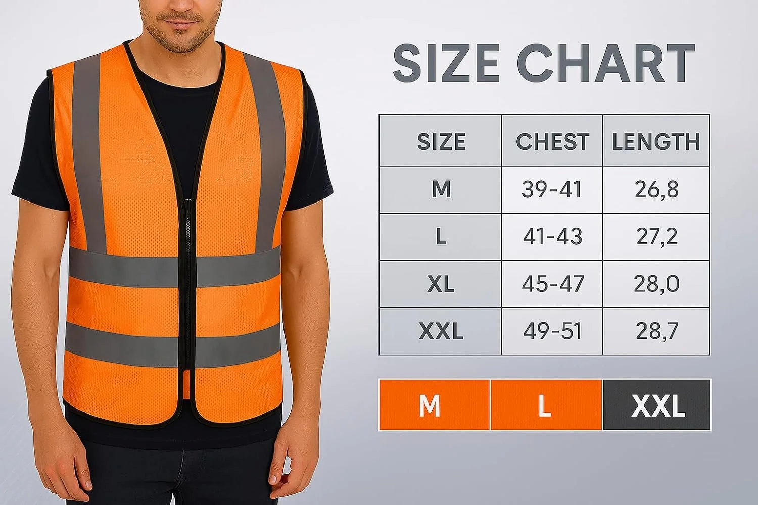 جلیقه ایمنی دید بالا - ژاکت توری بازتابنده با زیپ و بست صدف، مطابق با استاندارد، سبک وزن و تنفس پذیر برای ساخت و ساز، کار جاده، دوچرخه سواری، دویدن