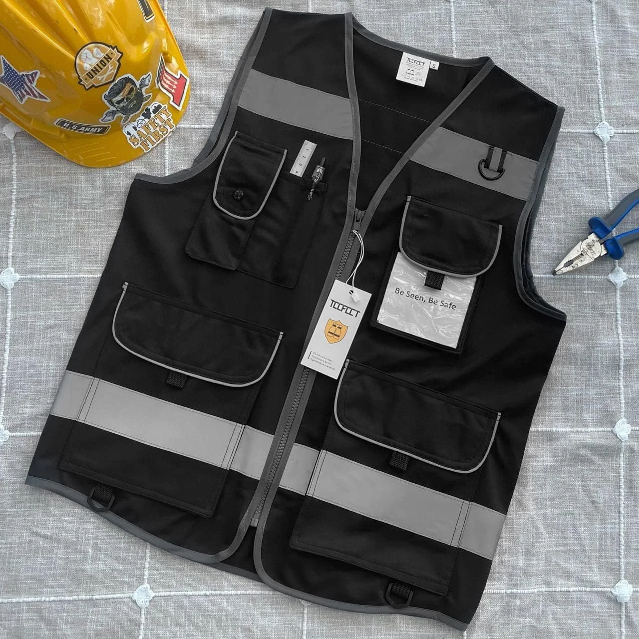 جلیقه ایمنی بازتابنده سری Bison مدل TCCFCCT مناسب برای بزرگسالان