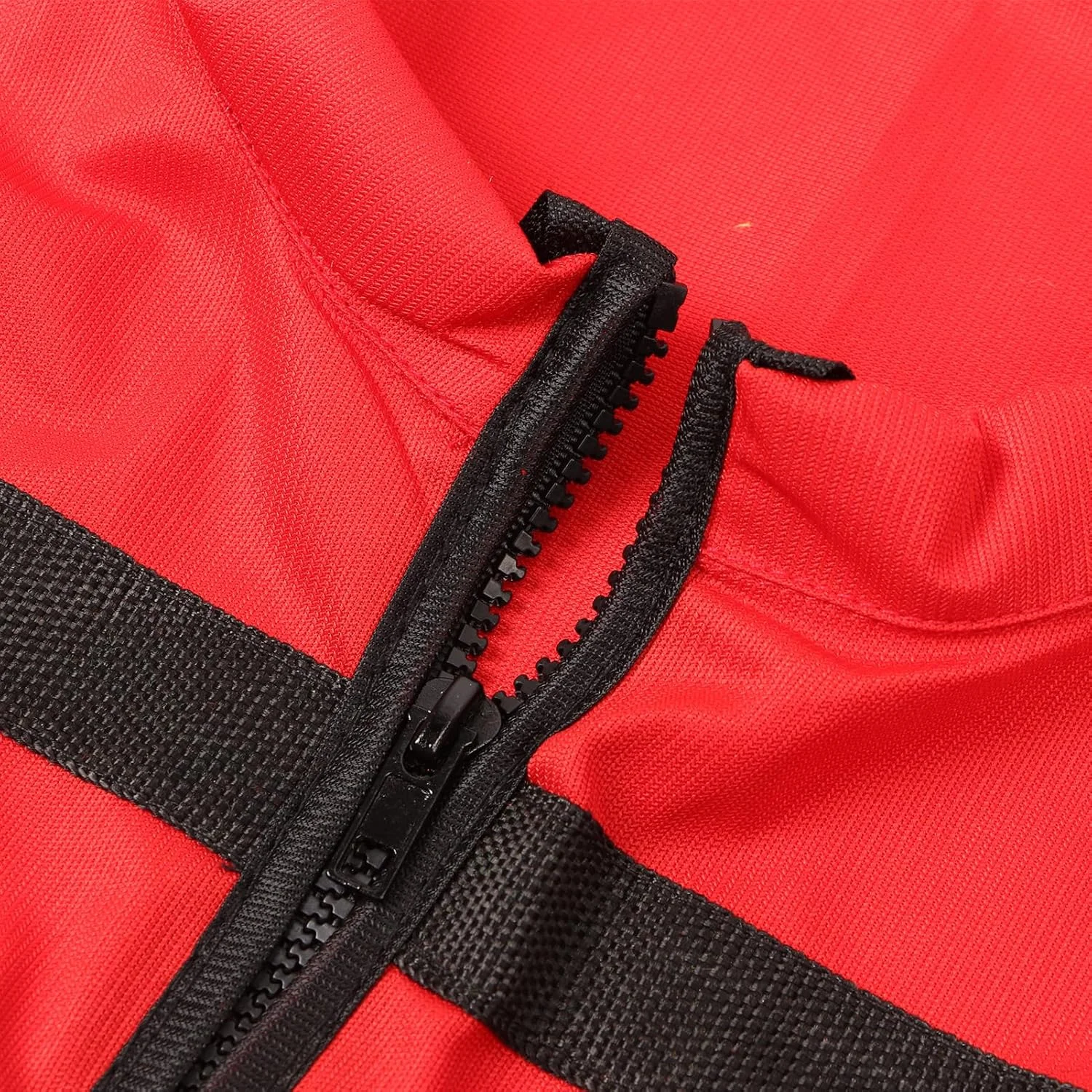 جلیقه کار بازتابنده ایمنی داوز، جلیقه کار ساختمانی دید بالا با رنگ قرمز و مشکی و جیب های متعدد برای معدنچیان و کارخانه