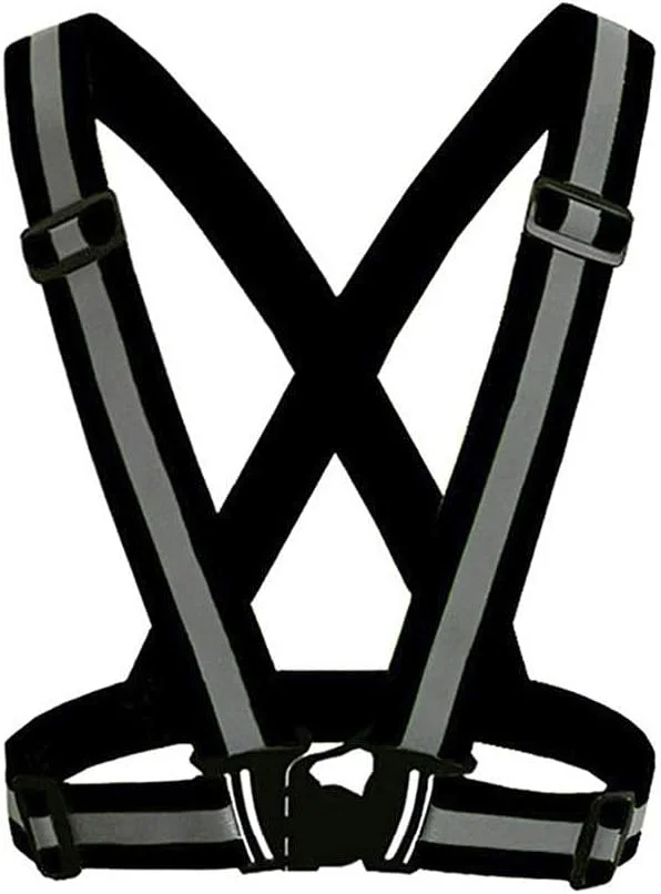 جلیقه بازتابنده قابل تنظیم ECVV برای ایمنی با دید بالا (مشکی) جلیقه بازتابنده قابل تنظیم ECVV برای ایمنی با دید بالا (مشکی)