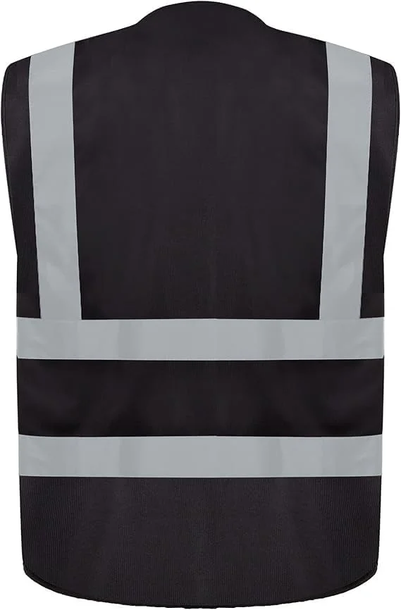 جلیقه ایمنی بازتابنده با دید بالا، ژاکت ایمنی تنفسی برای کار در روز و شب، لباس کار سبک وزن برای ساخت و ساز ترافیکی