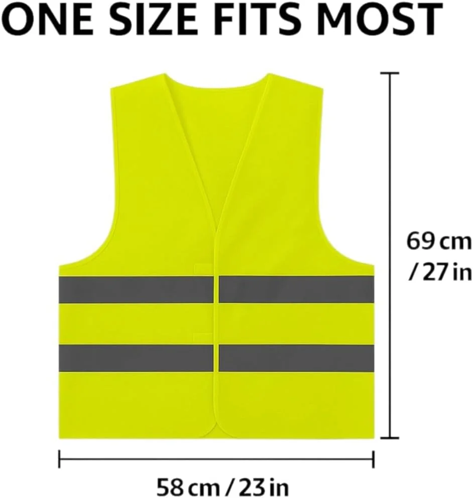 جلیقه ایمنی بازتابنده مدار سبز، بسته 5 عددی، توری سبک وزن دید بالا برای مردان و زنان، ژاکت های تنفسی Hi Vis با نوارهای 360 درجه، ایده آل برای ساخت و ساز، کنار جاده، انبار، دوچرخه سواری