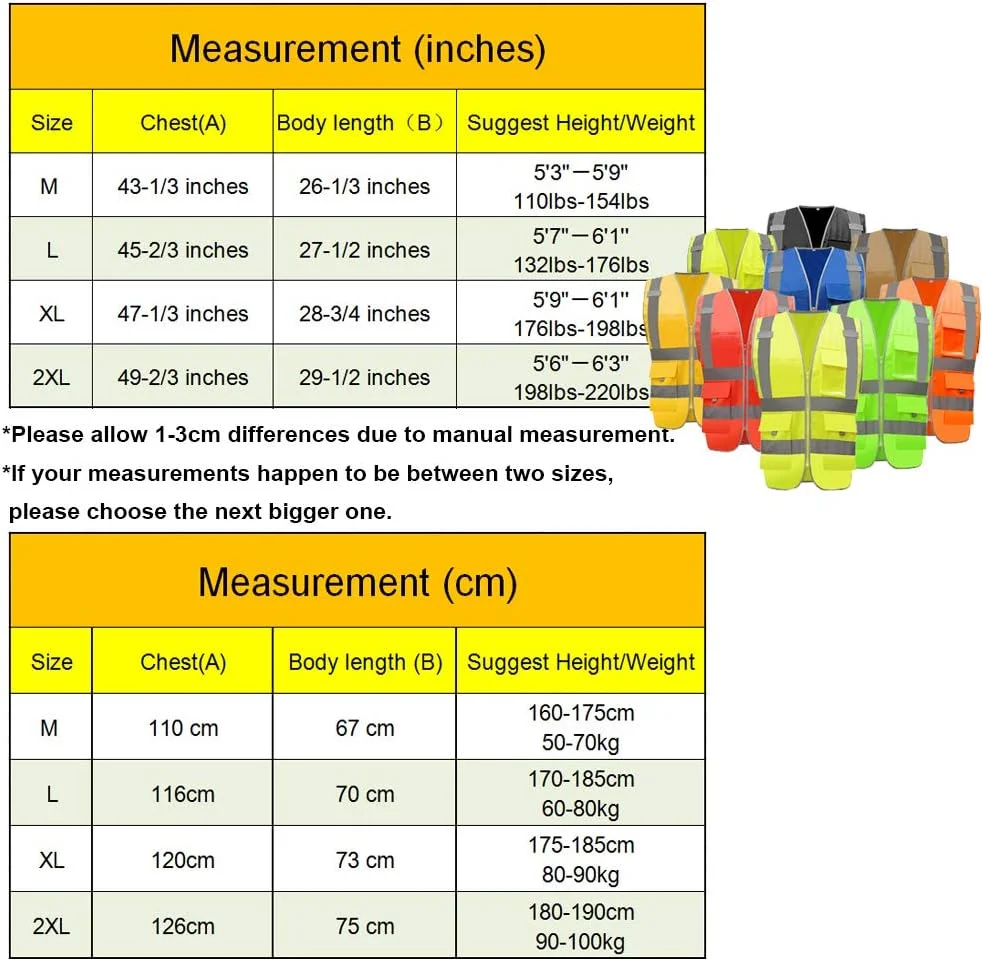 جلیقه ایمنی مشکی دید بالا با جیب و زیپ | جلیقه بازتابنده ساختمانی |