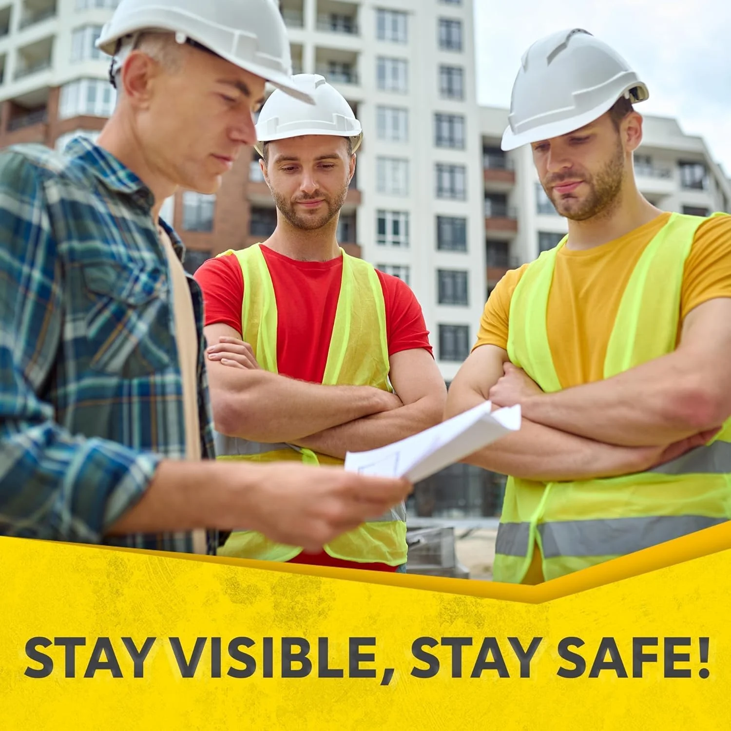 جلیقه ایمنی دید بالا Purfex بسته 10 عددی، جلیقه بازتابنده با دید 360 درجه، توری نئون سبک وزن برای ساخت و ساز، ترافیک، موارد اضطراری و اهداف ایمنی، مردانه، زنانه، بستن چسبی، دوچرخه سواری - مناسب برای همه