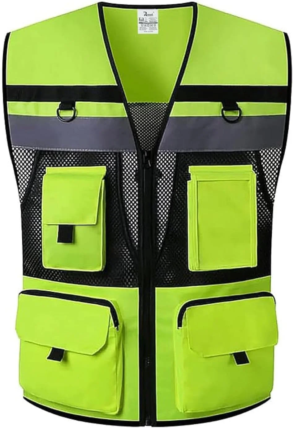 جلیقه ایمنی بازتابنده Remart با جیب، دید بالا، هشدار روز و شب، جلیقه ایمنی سنگین با بست زیپی جلیقه ایمنی بازتابنده Remart با جیب، دید بالا، هشدار روز و شب، جلیقه ایمنی سنگین با بست زیپی