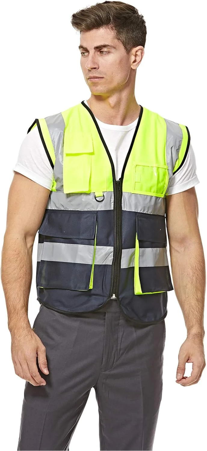 جلیقه ایمنی دید بالا Empiral Dazzle، دو رنگ، مقاوم با زیپ - سبز جلیقه ایمنی دید بالا Empiral Dazzle، دو رنگ، مقاوم با زیپ - سبز