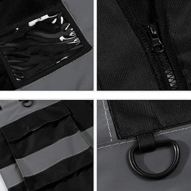 جلیقه ایمنی Remart با جیب های کاربردی و بست زیپی، دید 360 درجه پلی استر با دید بالا، بازتابنده، مناسب برای همه