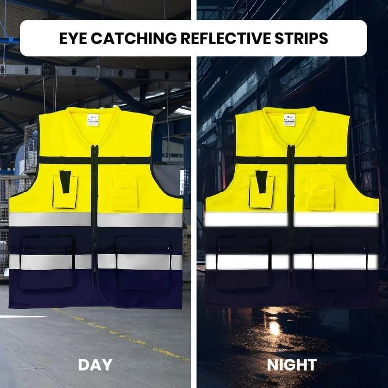 جلیقه ایمنی Remart با جیب های کاربردی و بست زیپی، جلیقه ایمنی پلی استر با دید 360 درجه بالا (Vest-017-زرد و مشکی) جلیقه ایمنی Remart با جیب های کاربردی و بست زیپی، جلیقه ایمنی پلی استر با دید 360 درجه بالا (Vest-017-زرد و مشکی)