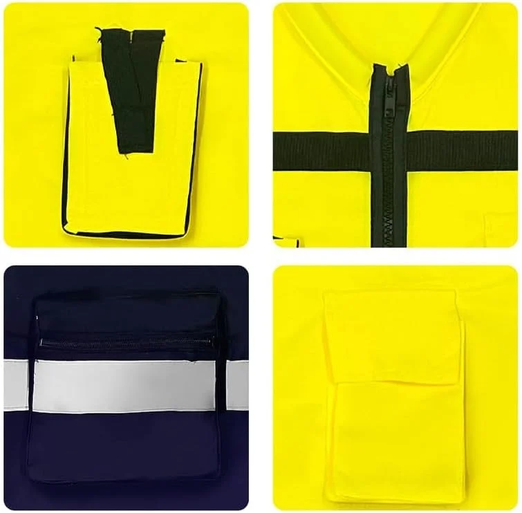 جلیقه ایمنی Remart با جیب های کاربردی و بست زیپی، جلیقه ایمنی پلی استر با دید 360 درجه بالا (Vest-017-زرد و مشکی) جلیقه ایمنی Remart با جیب های کاربردی و بست زیپی، جلیقه ایمنی پلی استر با دید 360 درجه بالا (Vest-017-زرد و مشکی)