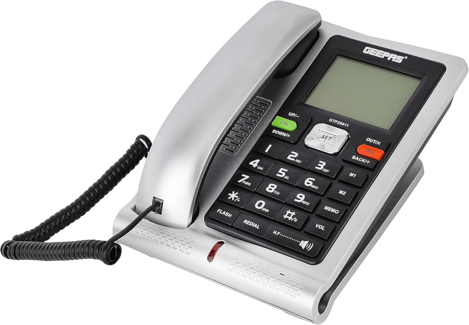 تلفن مدیریتی جیپاس با شناسه تماس گیرنده - GTP28011 کیفیت ساخت عالی و طراحی کلاسیک | عملکرد هندزفری و شماره گیری مجدد خودکار مشکی و نقره ای تلفن مدیریتی جیپاس با شناسه تماس گیرنده - GTP28011 کیفیت ساخت عالی و طراحی کلاسیک | عملکرد هندزفری و شماره گیری مجدد خودکار مشکی و نقره ای