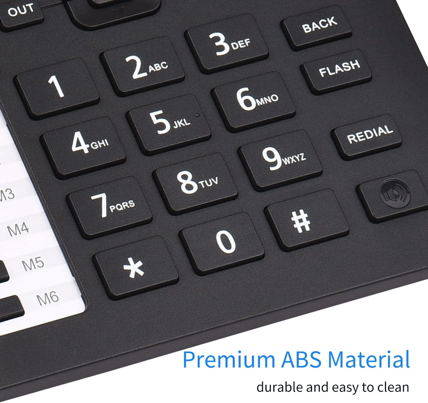 تلفن رومیزی سیم دار مشکی Morelian، تلفن ثابت با سیستم دوگانه DTMF/FSK، پشتیبانی از حالت هندزفری/ شماره گیری مجدد/Flash/ شماره گیری سریع/ کنترل حجم صدای زنگ، دارای تراشه IC داخلی، صدای با کیفیت بالا، نمایش زمان واقعی تاریخ برای سالمندان تلفن رومیزی سیم دار مشکی Morelian، تلفن ثابت با سیستم دوگانه DTMF/FSK، پشتیبانی از حالت هندزفری/ شماره گیری مجدد/Flash/ شماره گیری سریع/ کنترل حجم صدای زنگ، دارای تراشه IC داخلی، صدای با کیفیت بالا، نمایش زمان واقعی تاریخ برای سالمندان