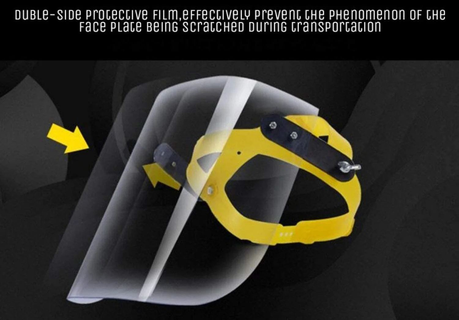 محافظ صورت شفاف NALACAL | محافظت کامل از صورت قابل استفاده مجدد، پوشش چشم، بینی و دهان، نقاب پلی کربنات سبک وزن، زرد