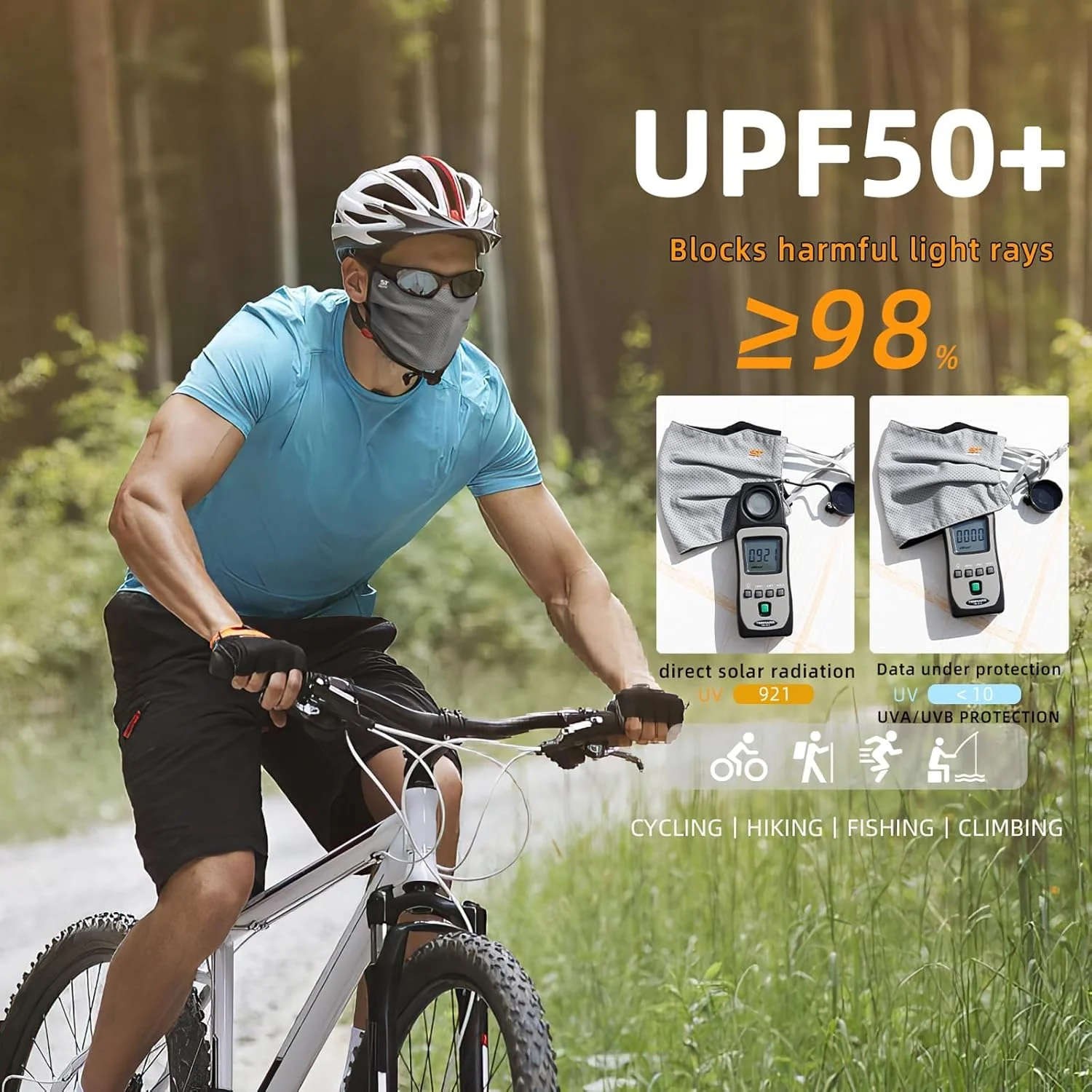 ماسک صورت محافظ UV قابل شستشو و استفاده مجدد برای محافظت در برابر آفتاب، مناسب موتورسواری، دویدن، ورزش و سایر ورزش ها - 3 عدد ماسک صورت محافظ UV قابل شستشو و استفاده مجدد برای محافظت در برابر آفتاب، مناسب موتورسواری، دویدن، ورزش و سایر ورزش ها - 3 عدد