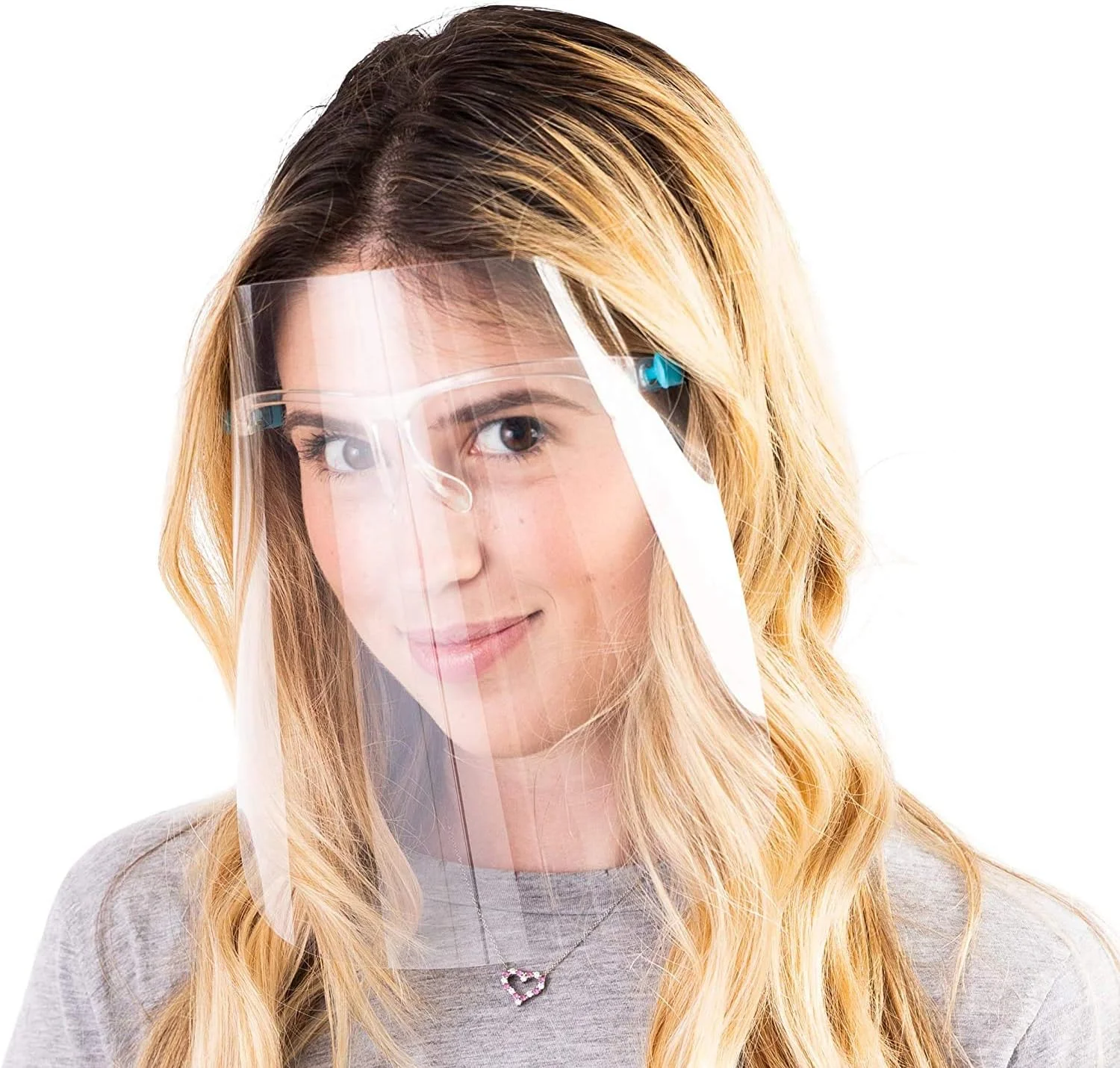 حراج شیلد صورت قابل شستشو، راحت و قابل استفاده مجدد، محافظ صورت و چشم کاملا شفاف در برابر قطرات و بزاق، فریم عینک PVC با کیفیت، ضد مه و نصب آسان - بسته 6 عددی