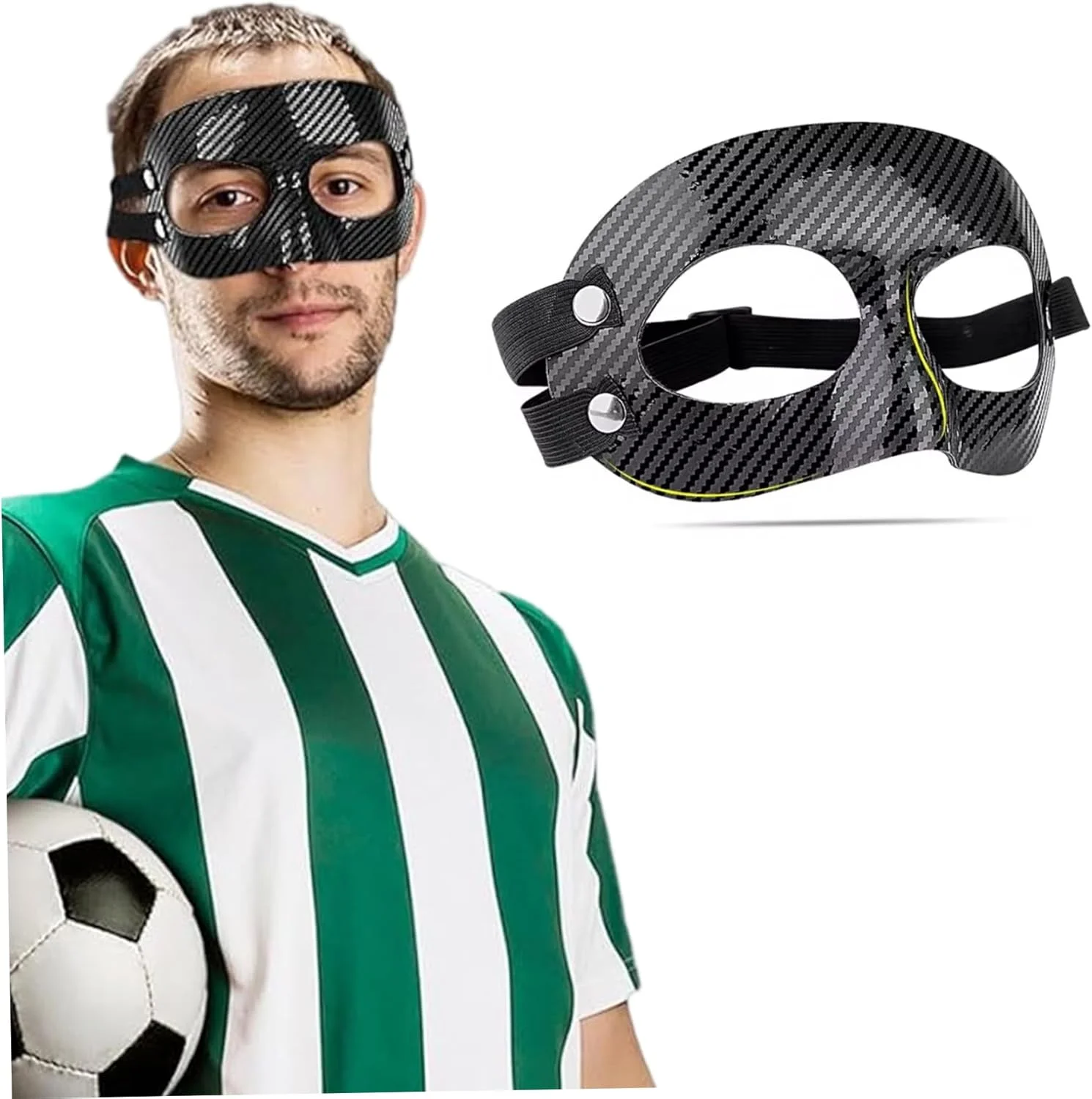 محافظ بینی، محافظ بینی برای شکستگی، ماسک محافظ صورت PVC قابل تنظیم، محافظ صورت ورزشی برای فوتبال، بسکتبال، کشتی، سافت بال، بزرگسالان