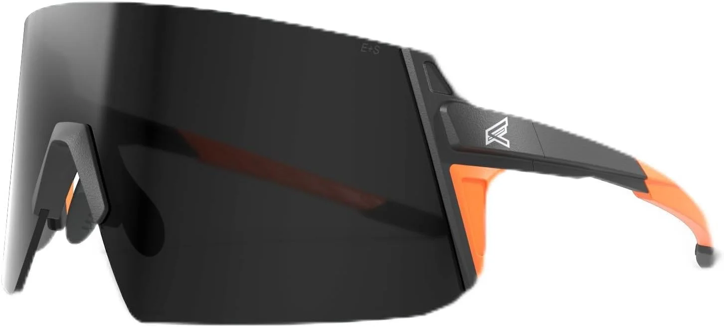 عینک آفتابی ایمنی مردانه بزرگ سایز Edge Revelstoke Z87+، لنز دودی مشکی/نارنجی، OSFA