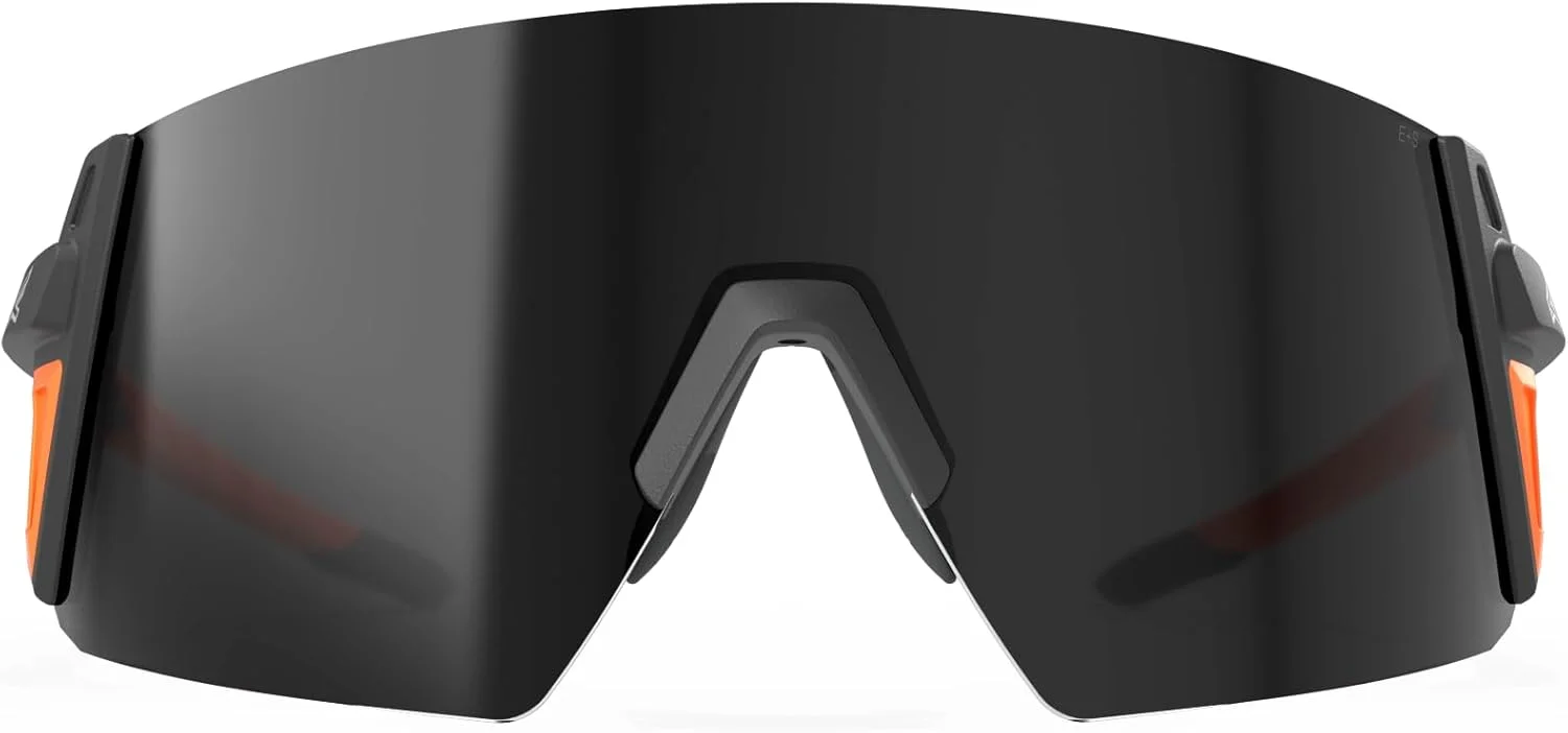 عینک آفتابی ایمنی مردانه بزرگ سایز Edge Revelstoke Z87+، لنز دودی مشکی/نارنجی، OSFA