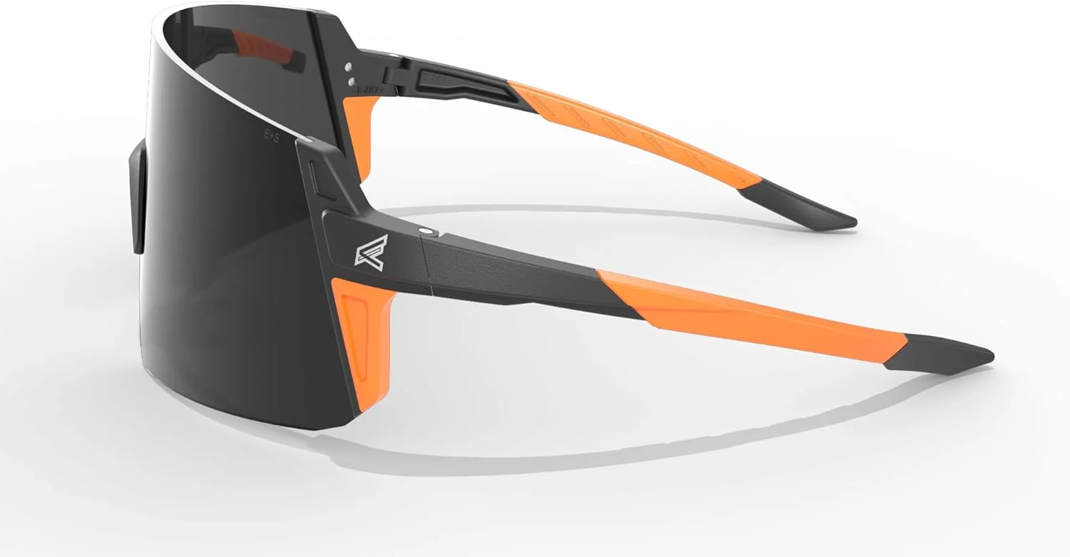 عینک آفتابی ایمنی مردانه بزرگ سایز Edge Revelstoke Z87+، لنز دودی مشکی/نارنجی، OSFA