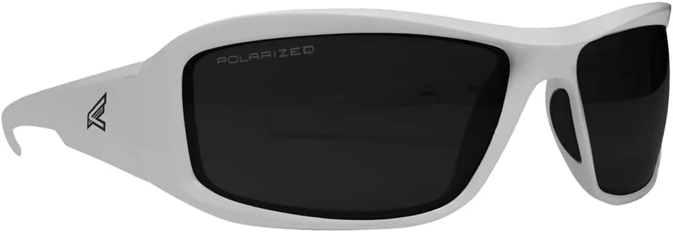 عینک ایمنی آفتابی دورپیچ Edge TXB246 Brazeau، ضد خش، ضد لغزش، UV 400، درجه نظامی، مطابق با ANSI/ISEA و MCEPS، عرض 5.04 اینچ، فریم سفید/لنز دودی