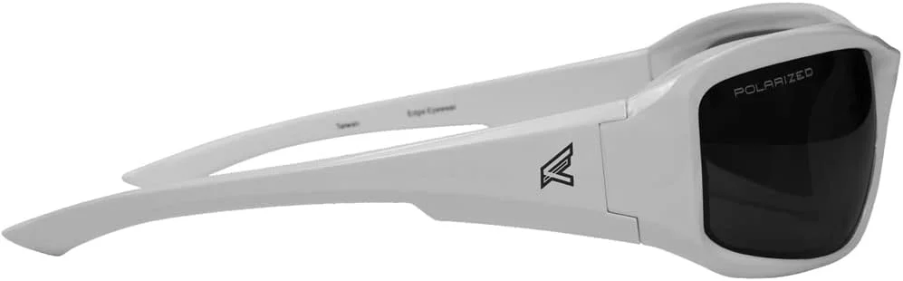 عینک ایمنی آفتابی دورپیچ Edge TXB246 Brazeau، ضد خش، ضد لغزش، UV 400، درجه نظامی، مطابق با ANSI/ISEA و MCEPS، عرض 5.04 اینچ، فریم سفید/لنز دودی