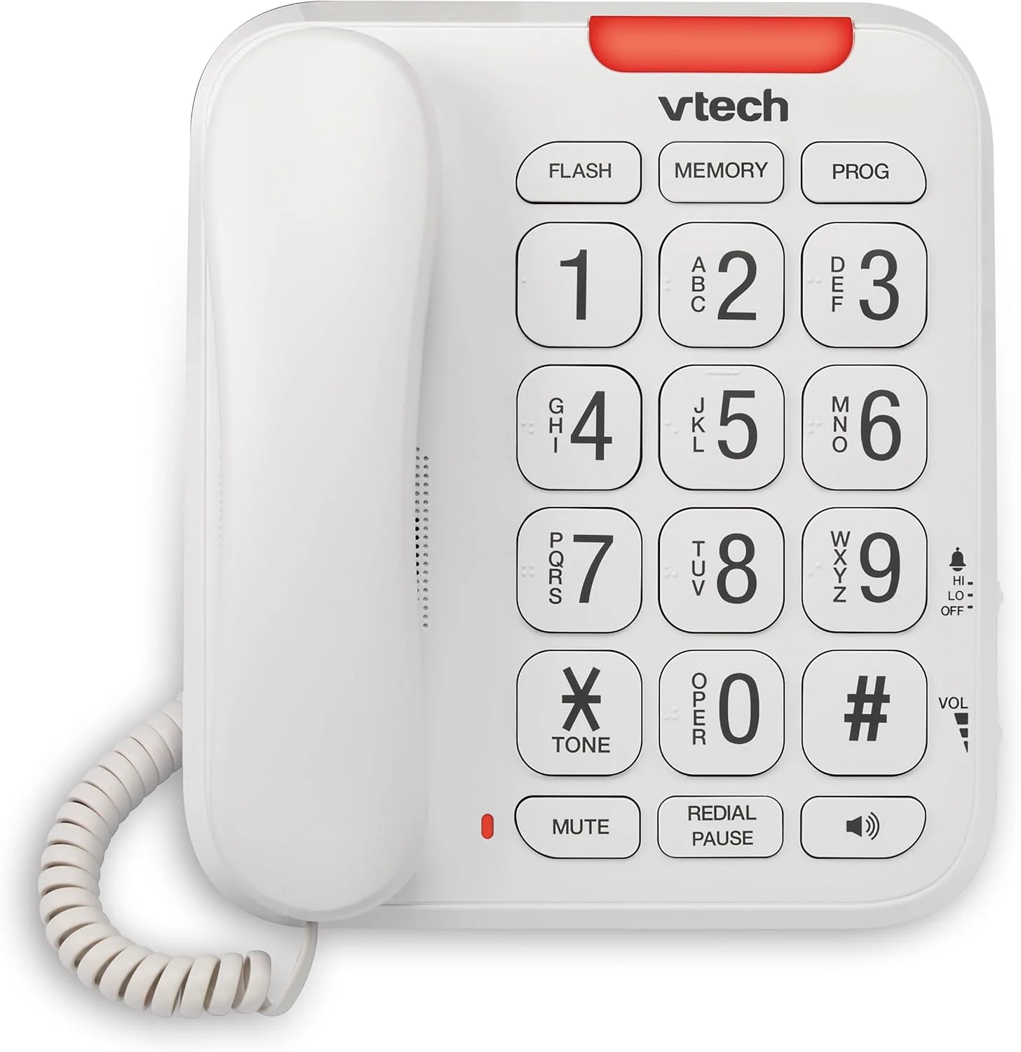 تلفن سیمی VTech SN1107 با دکمه های بزرگ و کنتراست بالا، اعلام صوتی شماره ها برای سالمندان، شماره گیری سریع 10 شماره، زنگ تصویری، بلندگوی دو طرفه تلفن سیمی VTech SN1107 با دکمه های بزرگ و کنتراست بالا، اعلام صوتی شماره ها برای سالمندان، شماره گیری سریع 10 شماره، زنگ تصویری، بلندگوی دو طرفه