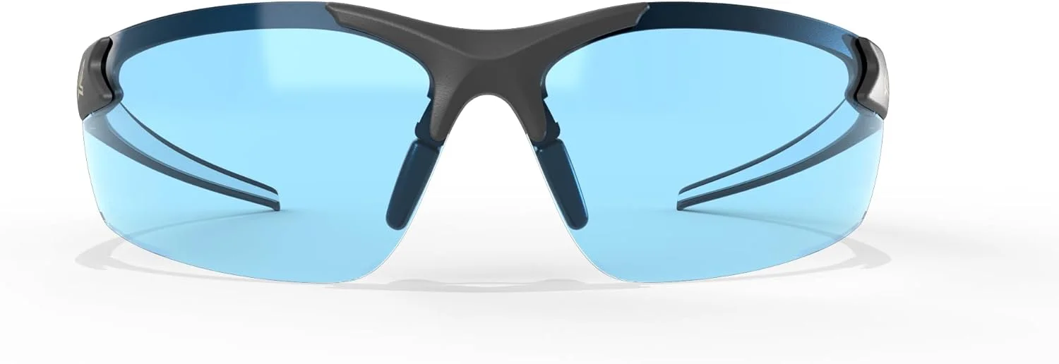 عینک ایمنی دورپیچ Edge DZ113-G2 Zorge G2، ضد خش، ضد لغزش، UV 400، درجه نظامی، مطابق با ANSI/ISEA & MCEPS، عرض 5.04 اینچ، فریم مشکی / لنز آبی روشن