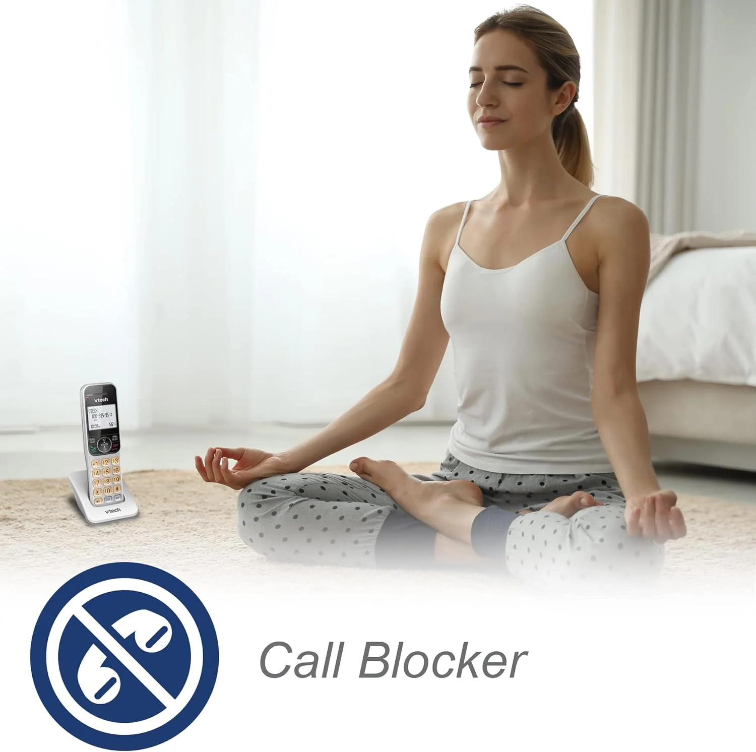 VTech VG208 DECT 6.0 Corded/Cordless Phone for Home with Answering Machine, Call Blocking, Caller ID, Large Backlit Display, Duplex Speakerphone, Intercom, Line-Power(Silver/Black) VTech VG208 DECT 6.0 Corded/Cordless Phone for Home with Answering Machine, Call Blocking, Caller ID, Large Backlit Display, Duplex Speakerphone, Intercom, Line-Power(Silver/Black)