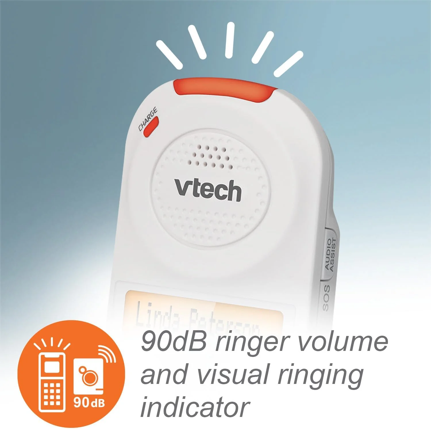 VTech SN5147 Amplified Corded/Cordless Senior Phone with Answering Machine, Call Blocking, 90dB Extra-loud Visual Ringer, One-touch Audio Assist on Handset up to 50dB, Big Buttons and Large Display VTech SN5147 Amplified Corded/Cordless Senior Phone with Answering Machine, Call Blocking, 90dB Extra-loud Visual Ringer, One-touch Audio Assist on Handset up to 50dB, Big Buttons and Large Display