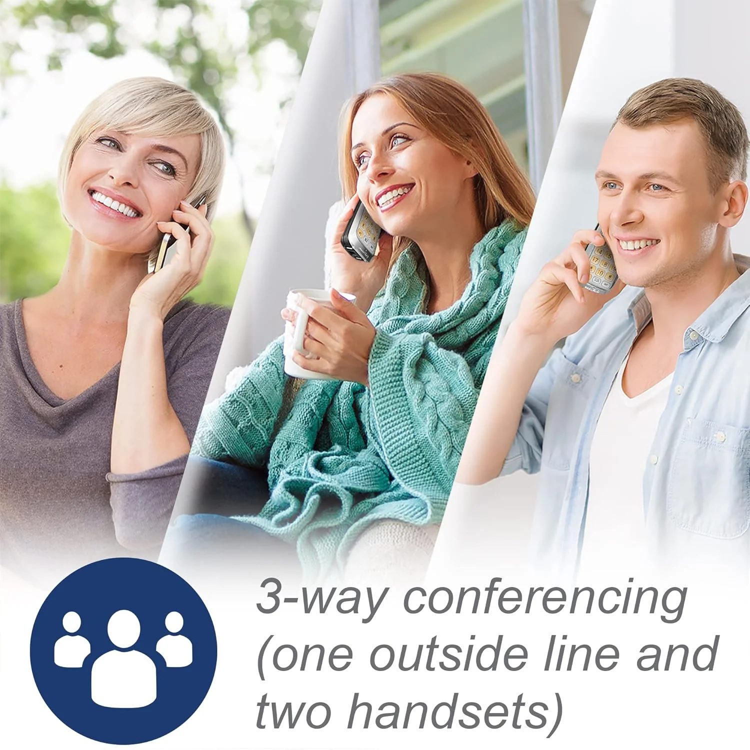 VTech VG208-2 DECT 6.0 2-Handsets Corded/Cordless Phone for Home with Answering Machine, Call Blocking, Caller ID, Large Backlit Display, Duplex Speakerphone, Intercom, Line-Power VTech VG208-2 DECT 6.0 2-Handsets Corded/Cordless Phone for Home with Answering Machine, Call Blocking, Caller ID, Large Backlit Display, Duplex Speakerphone, Intercom, Line-Power